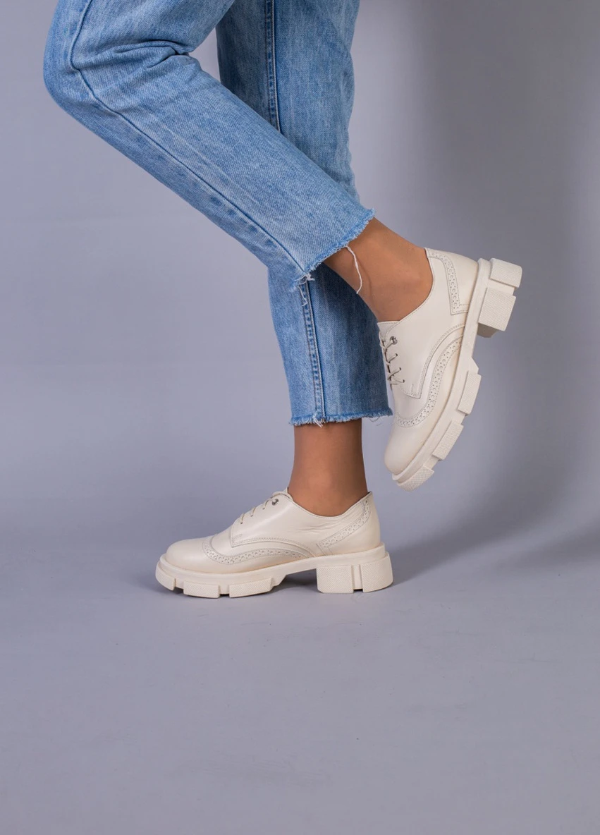 Brand Туфлі ShoesBand бежевий з натуральна шкіра, — демісезон (257136278)