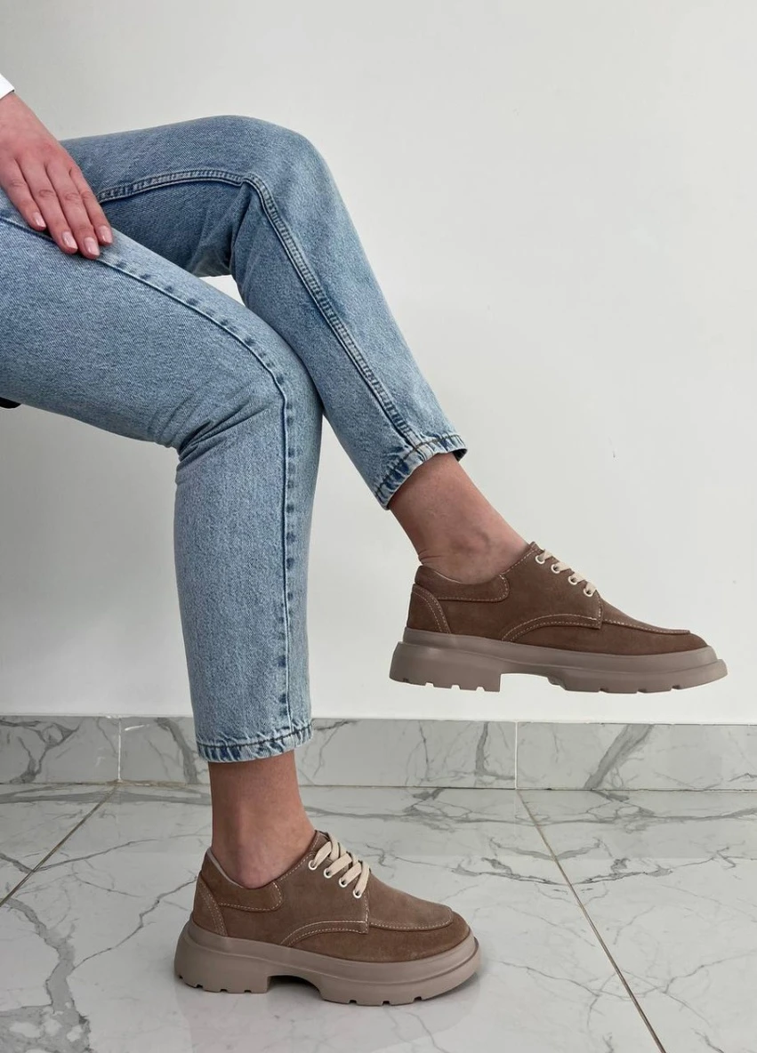 Brand Туфлі ShoesBand бежевий з натуральна замша, — демісезон (257136180)