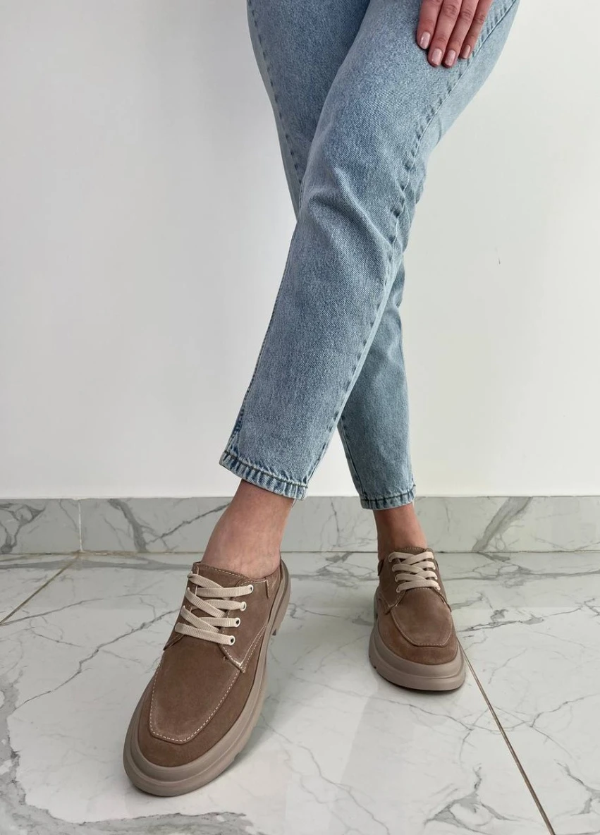 Brand Туфлі ShoesBand бежевий з натуральна замша, — демісезон (257136180)