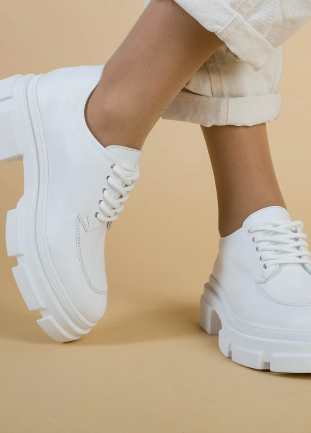 Brand Туфли ShoesBand белый з натуральная кожа, — демисезон (257136572)