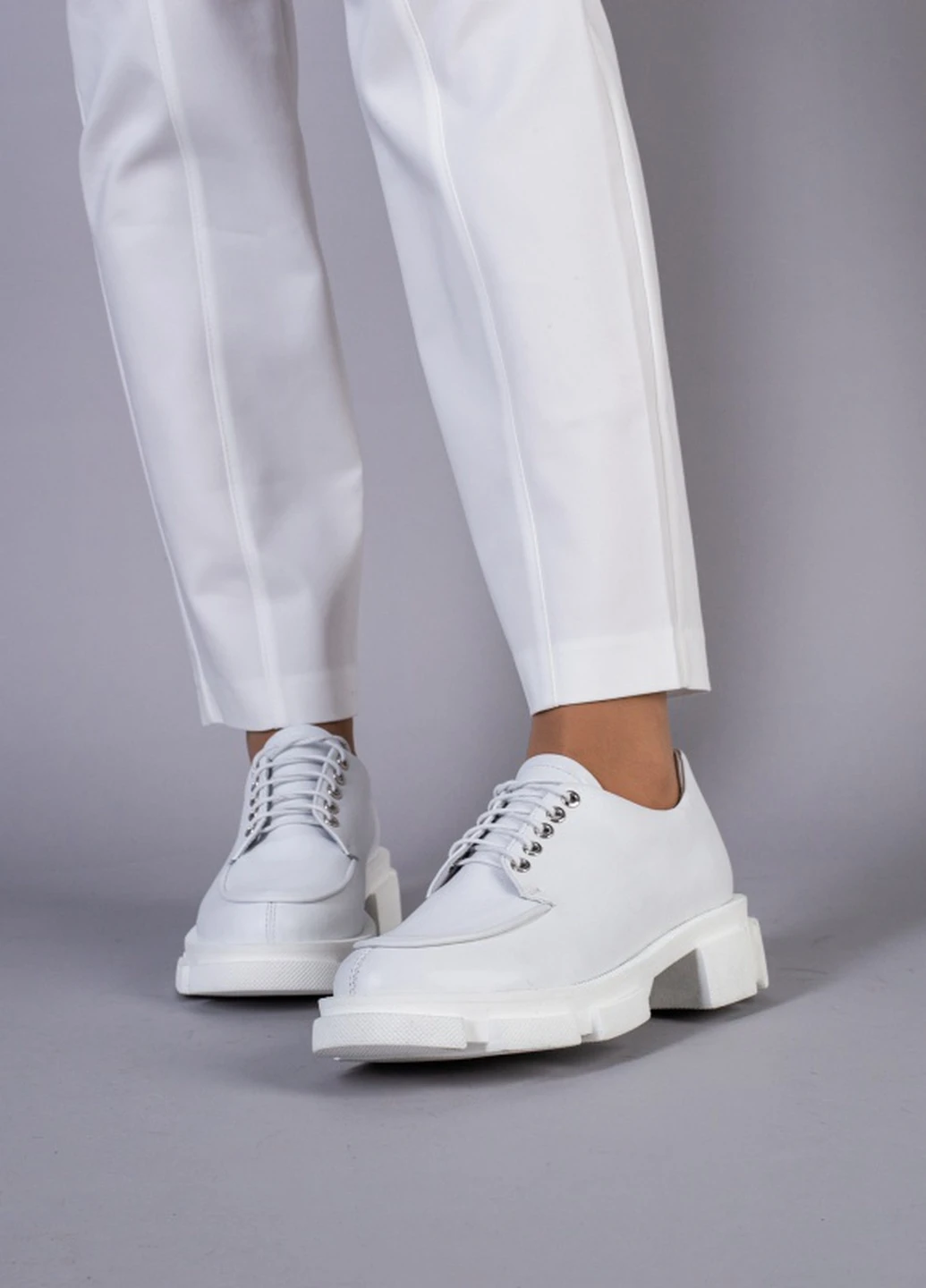 Brand Туфли ShoesBand белый з натуральная кожа, — демисезон (257136430)