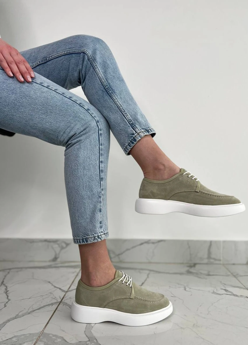 Brand Туфлі ShoesBand оливковий з натуральна замша, — демісезон (257136200)
