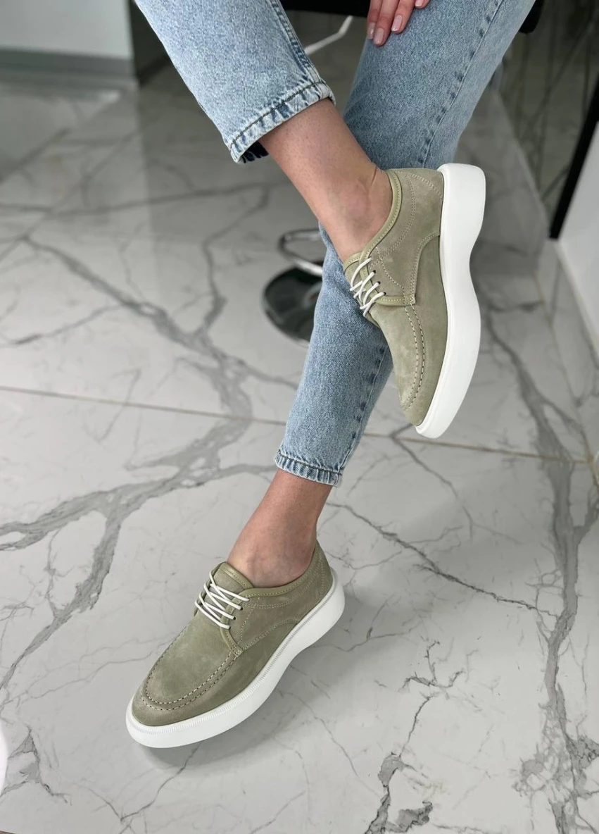 Brand Туфлі ShoesBand оливковий з натуральна замша, — демісезон (257136200)
