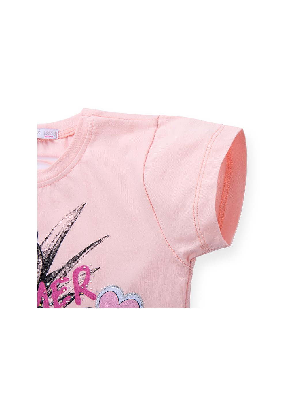 Комбінована футболка дитяча "summer girl" (5788-122g-peach) Peri Masali