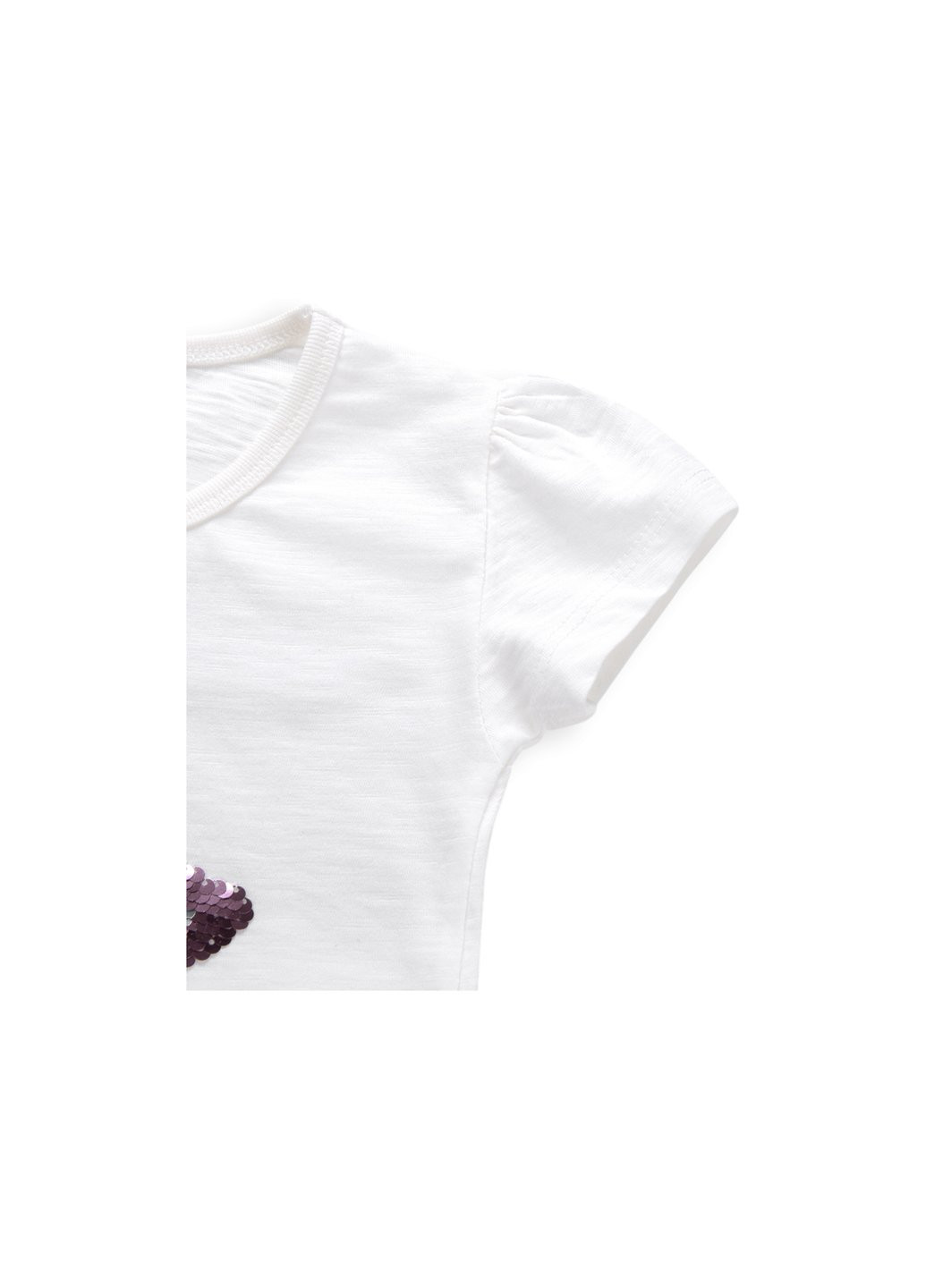 Комбінована футболка дитяча із зіркою з паєток (8752-98g-beige) Breeze