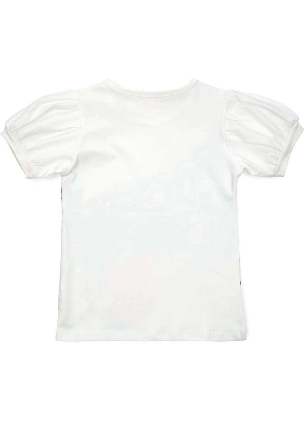 Комбінована футболка дитяча з дівчинкою (15770-140g-cream) Breeze