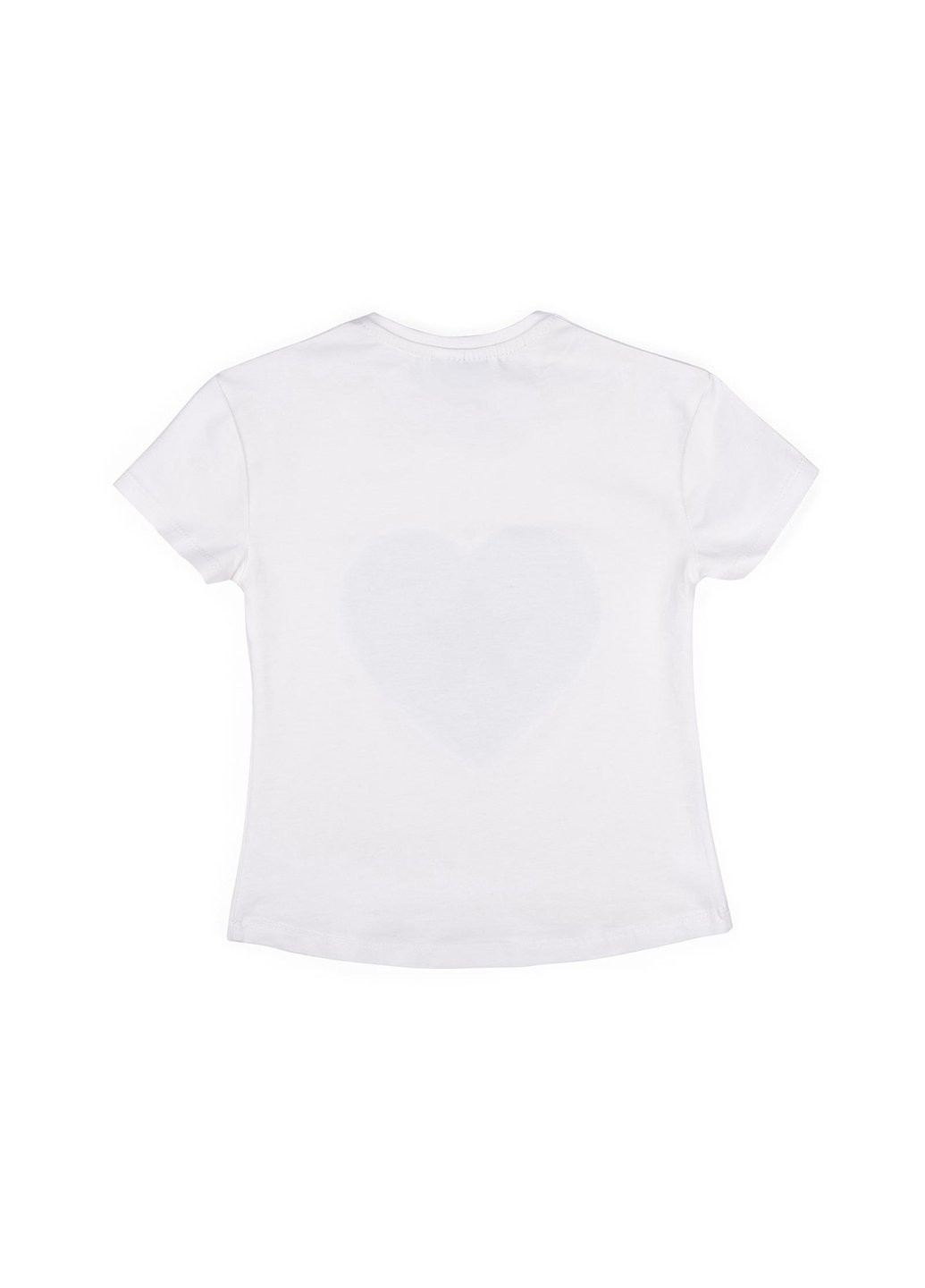 Комбінована футболка дитяча з серцем перевертнем (9287-110g-blue) Breeze