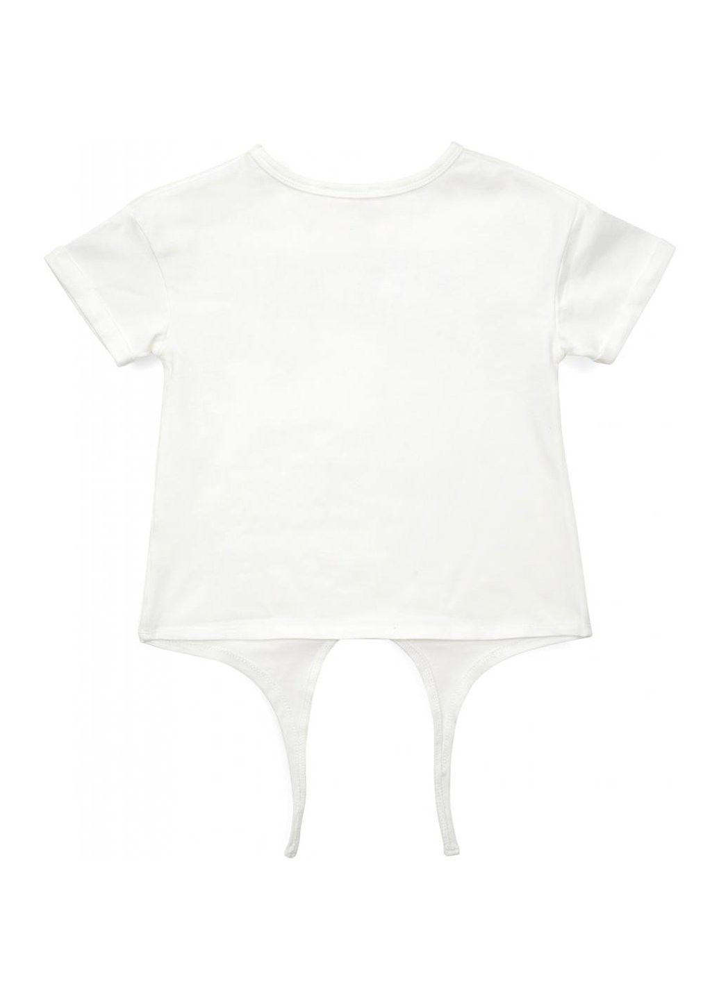 Комбинированная футболка детская с ромашками (13519-116g-beige) Breeze