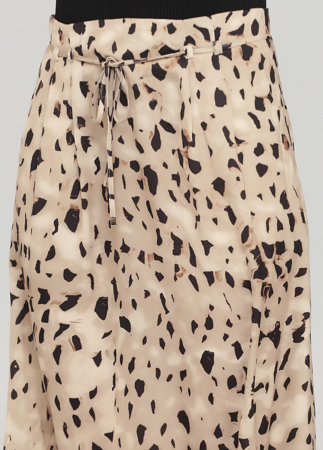 Бежевая кэжуал леопардовая юбка H&M