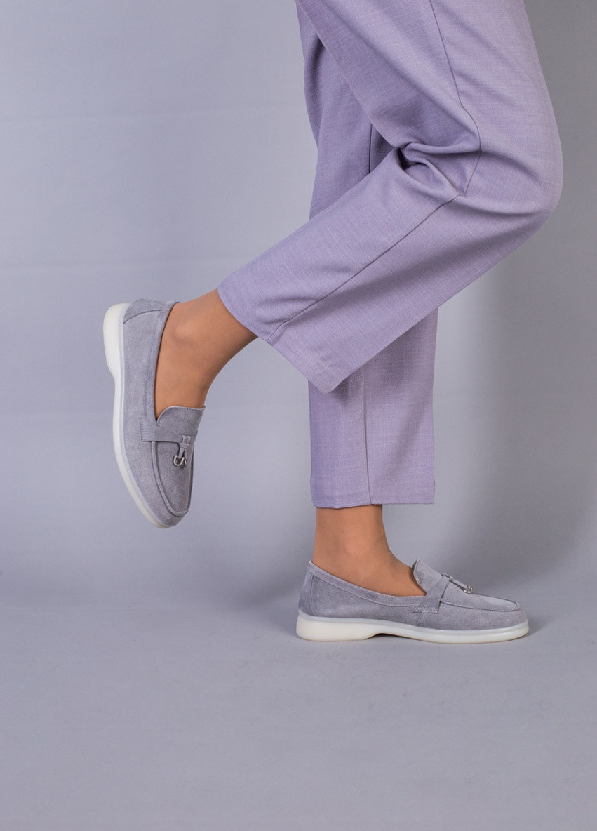 Brand Лофери ShoesBand лофери сірий з натуральна замша, — демісезон (257136188)