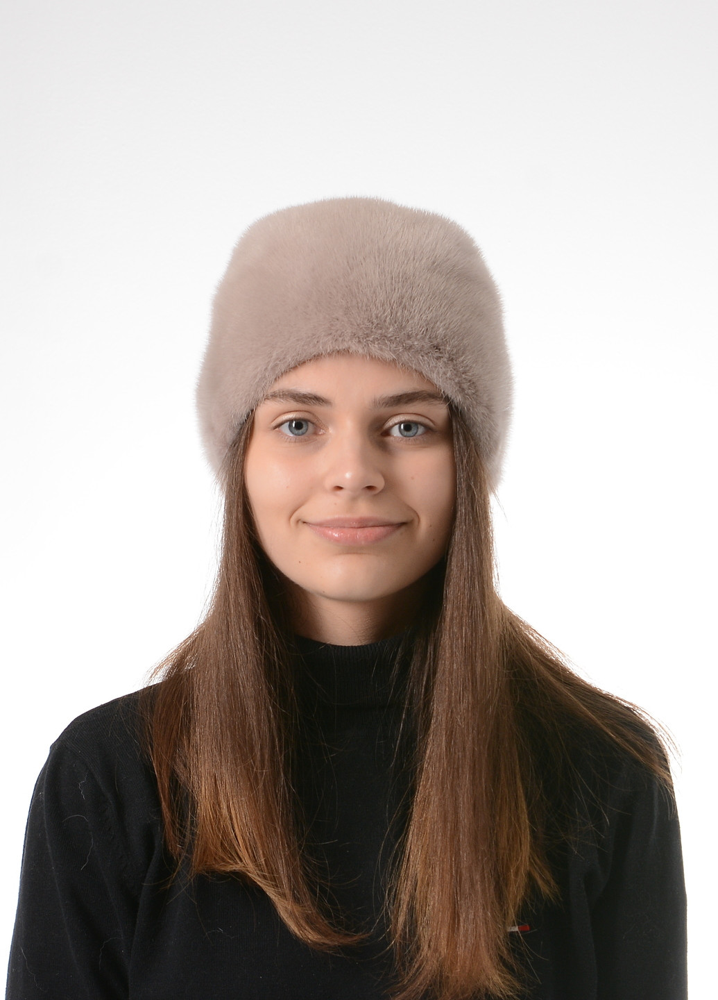 Женская зимняя теплая норковая шапка Меховой Стиль подковка (257161611)