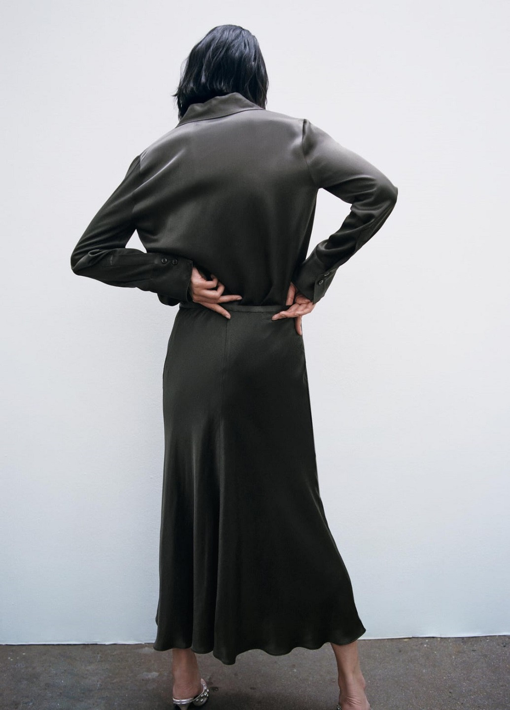 Темно-серая демисезонная блуза Zara