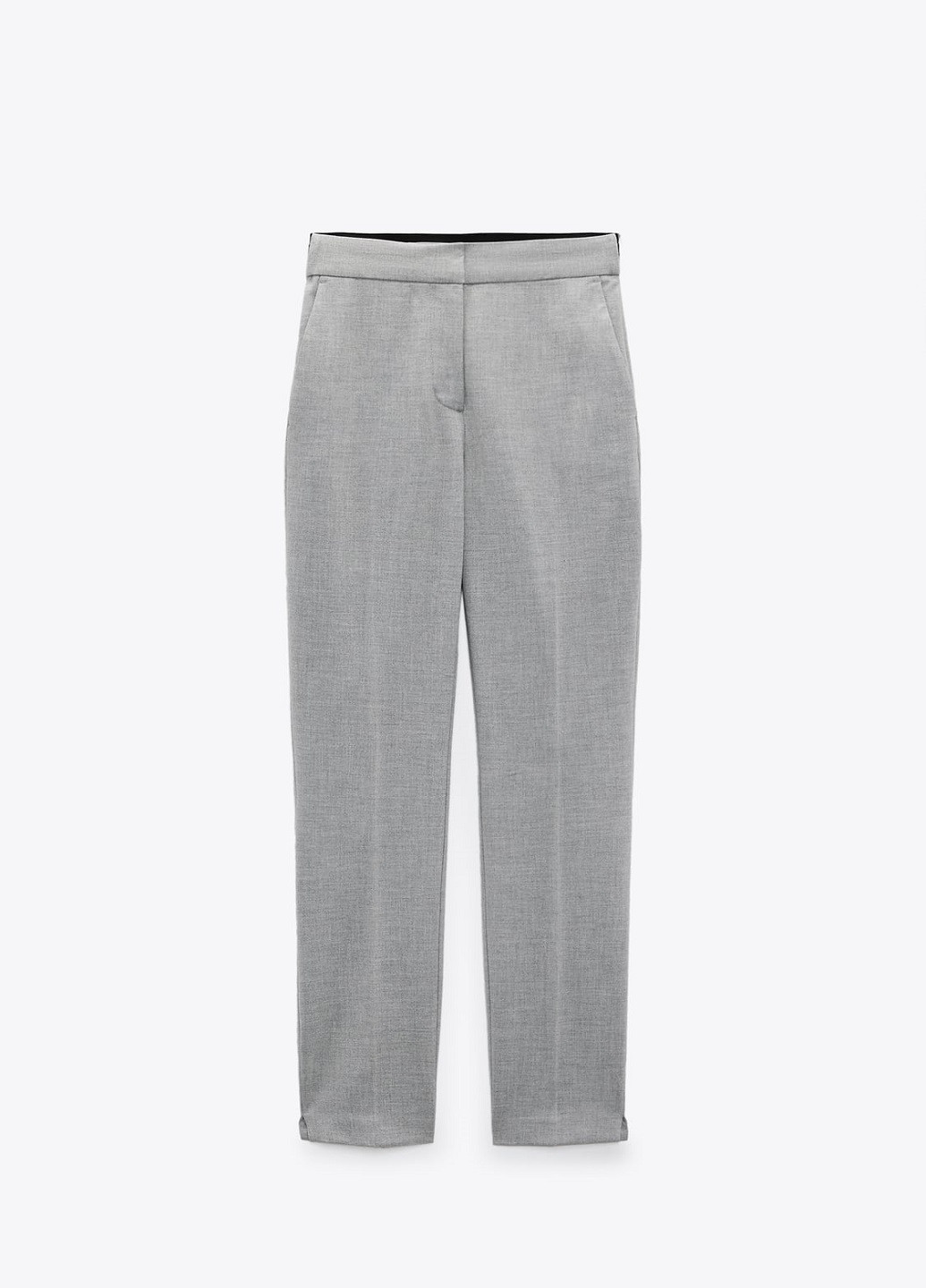 Светло-серые классические демисезонные брюки Zara