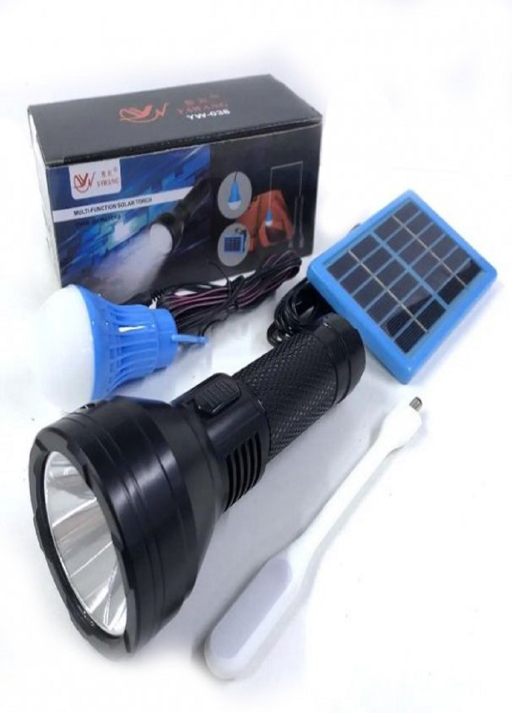 Ліхтар із сонячною панеллю та лампочкою BL YW 038 / 8408 гнучка міні лампа Чорний No Brand (257135503)