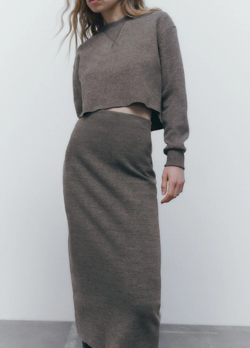 Темно-сірий світшот Zara однотонний (257137009)