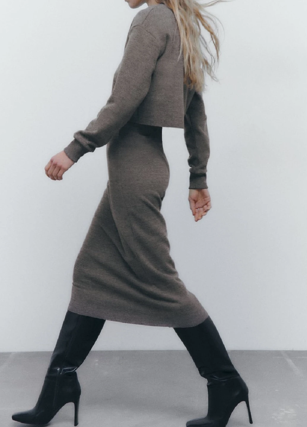 Темно-сірий світшот Zara однотонний (257137009)