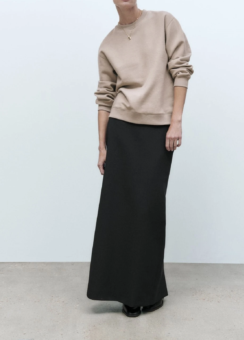 Бежевий світшот Zara однотонний (257136899)