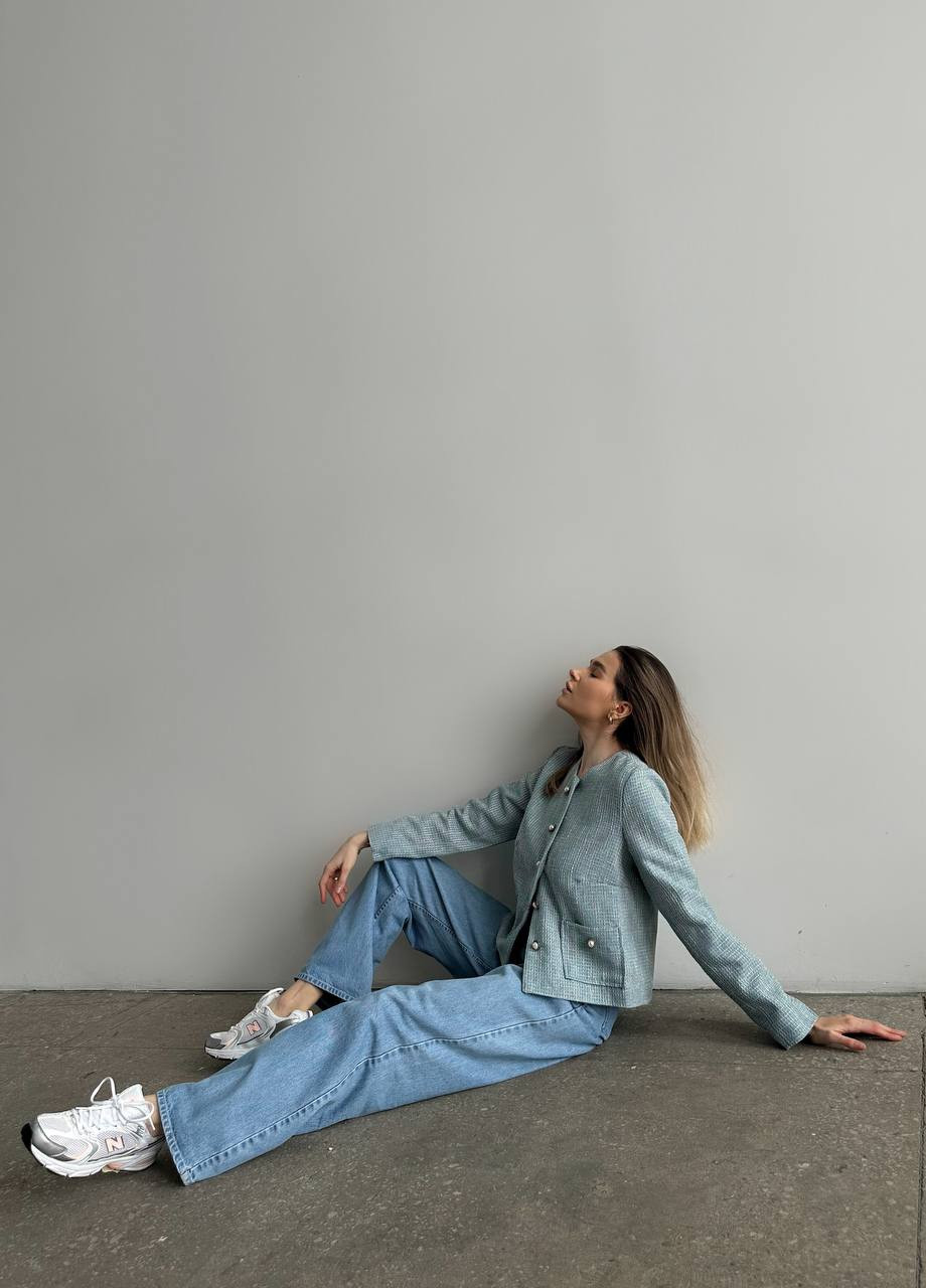 Білий жіночий жакет короткий на гудзиках ZF inspire (257130164)