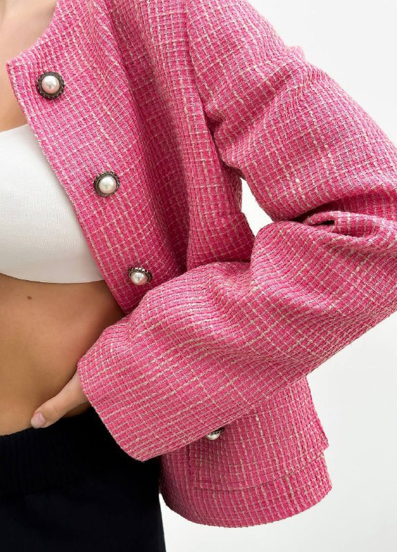 Білий жіночий жакет короткий на гудзиках ZF inspire (257130162)