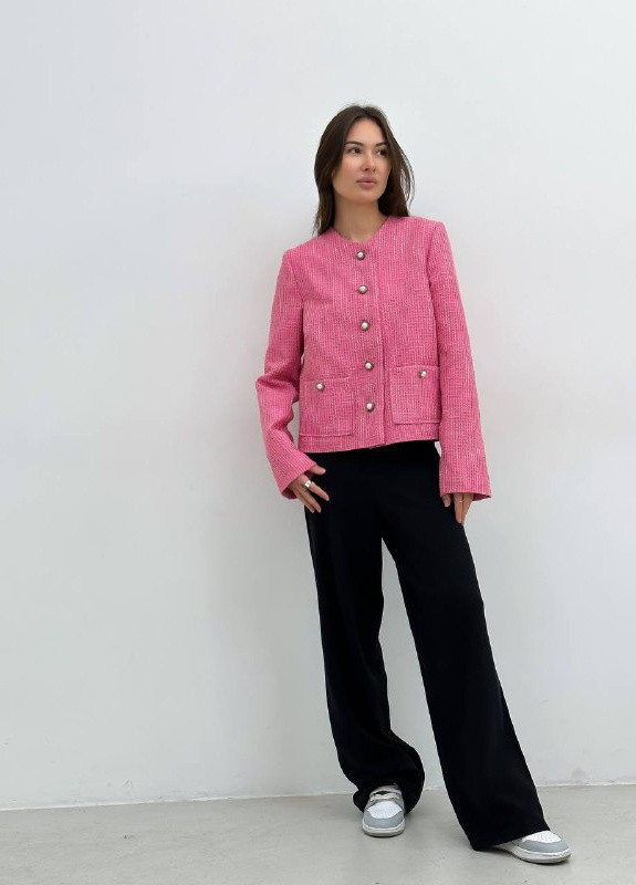 Білий жіночий жакет короткий на гудзиках ZF inspire (257130162)