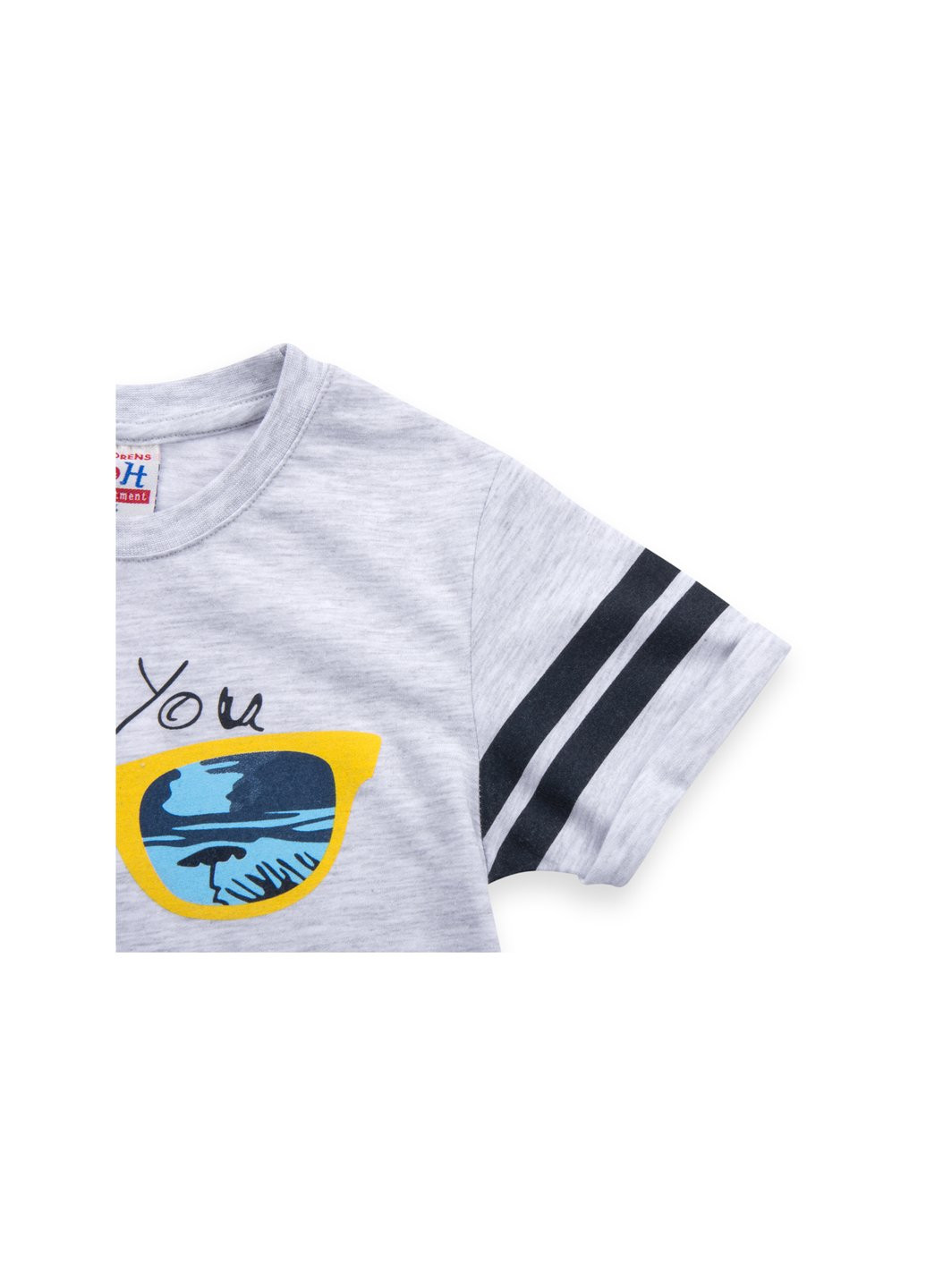 Серый летний набор детской одежды с очками (8776-86b-gray) E&H