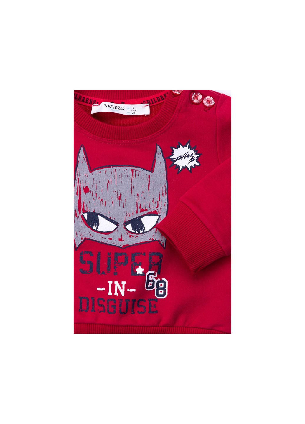 Красный демисезонный набор детской одежды "super in disguise" (10419-98b-red) Breeze