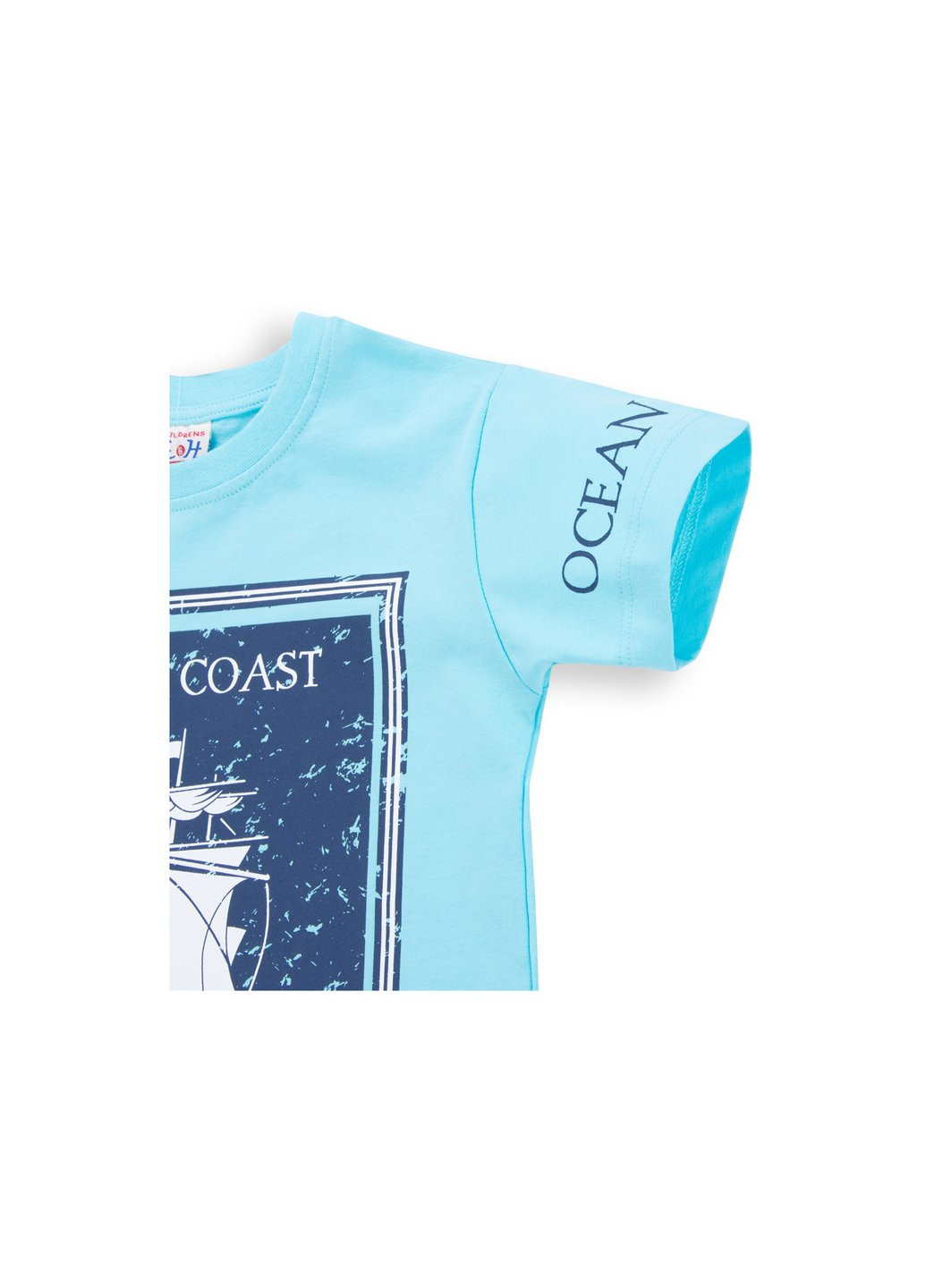 Блакитний літній набір дитячого одягу з вітрильником (8299-134b-blue) E&H
