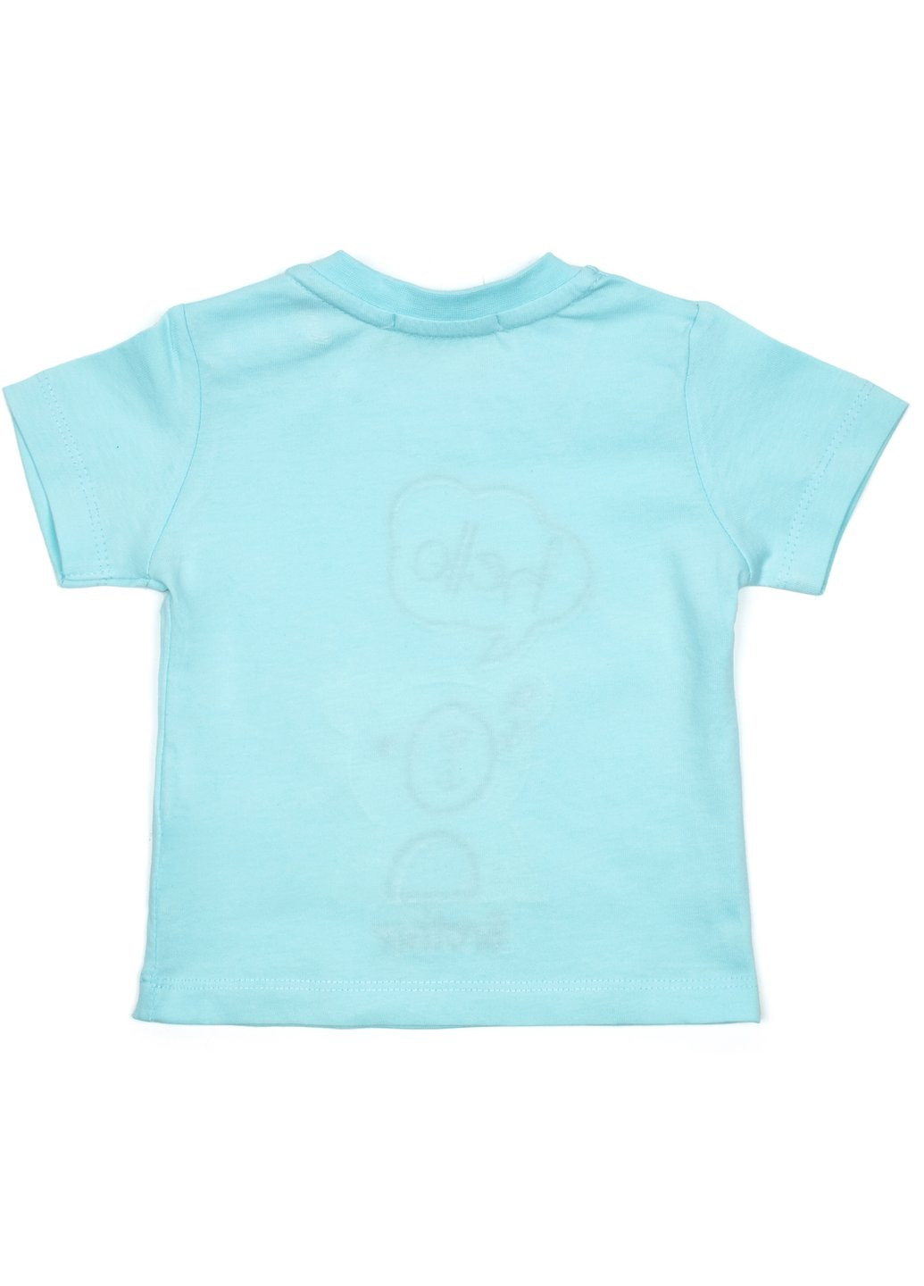Блакитний літній набір дитячого одягу "hello brother" (14307-74b-blue) Breeze