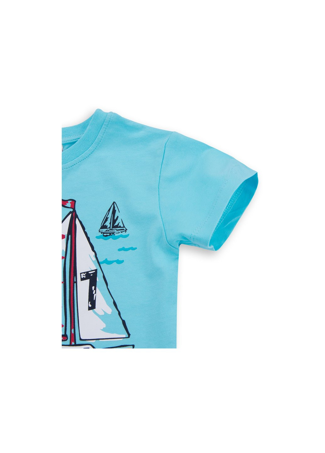 Голубой летний набор детской одежды с корабликами "i'm the captain" (8306-104b-blue) E&H