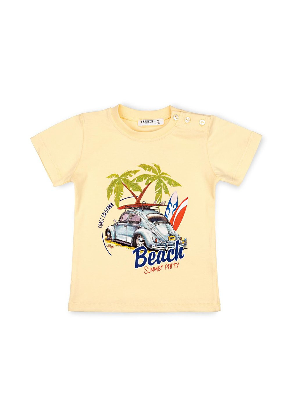 Желтый летний набор детской одежды с машинкой (10940-110b-yellow) Breeze