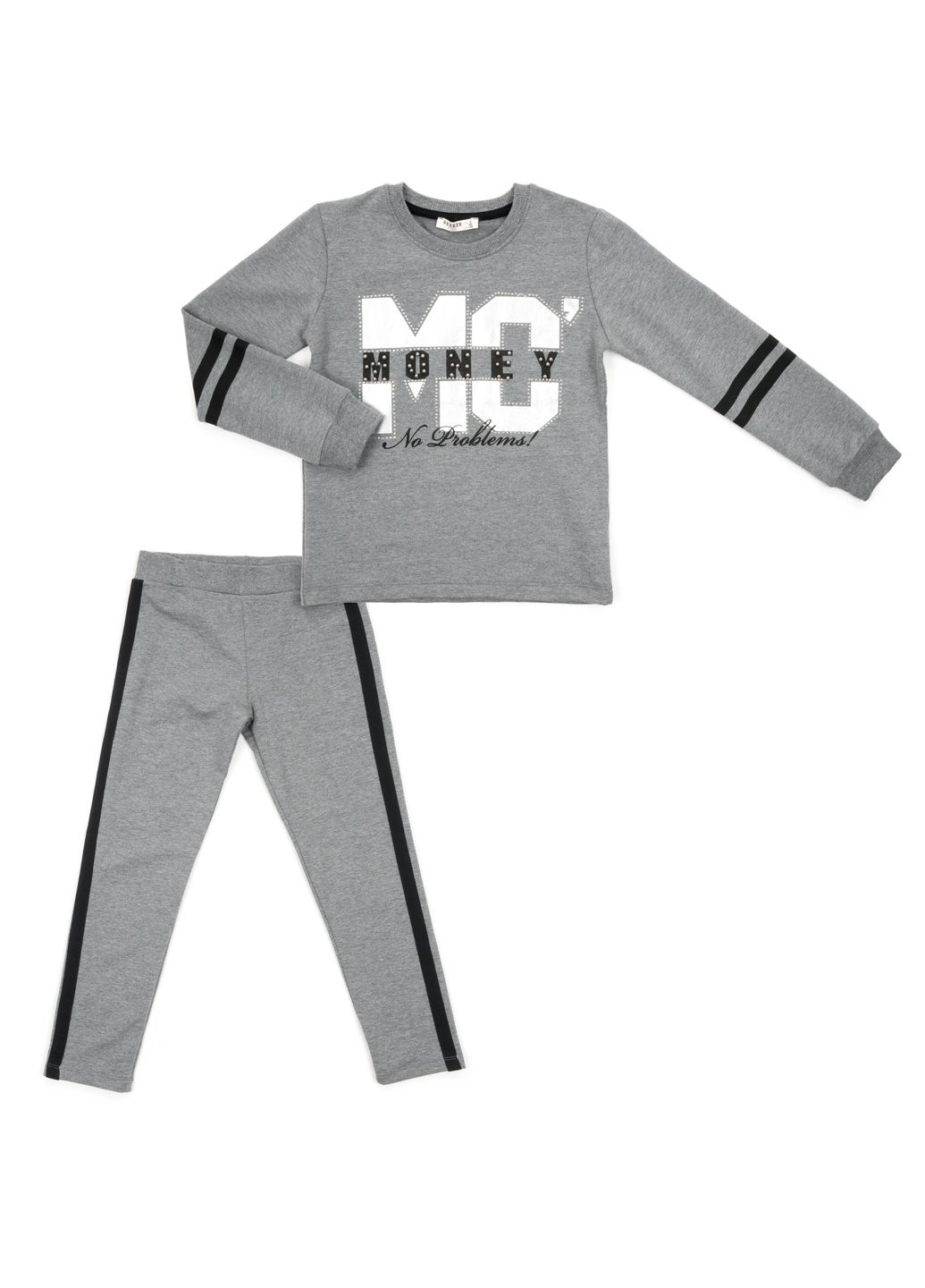 Комбінований демісезонний набір дитячого одягу "no problems!" (13229-164g-gray) Breeze