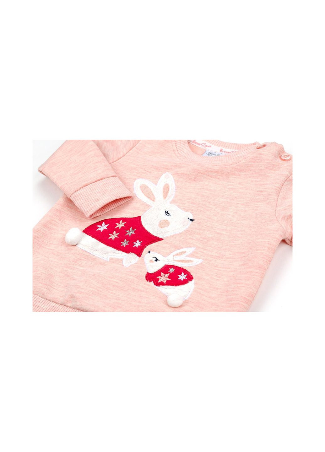 Персиковий демісезонний набір дитячого одягу із зайчиками (10214-80g-peach) Breeze