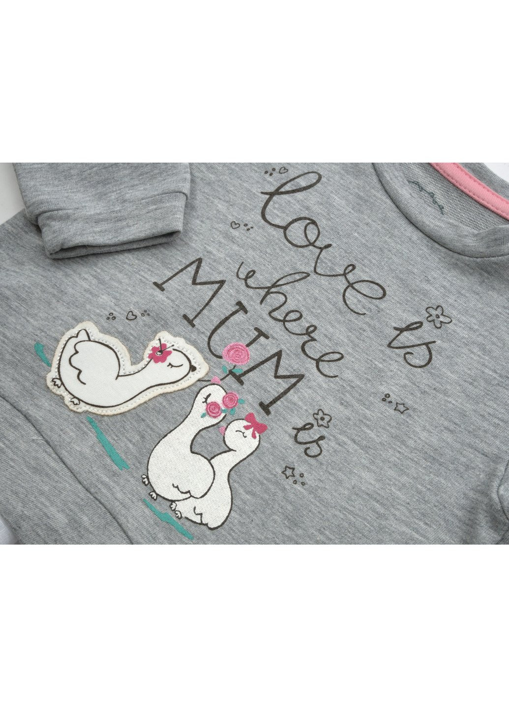 Комбинированный демисезонный набор детской одежды "love is where mum is" (2623-86g-pink) Tongs