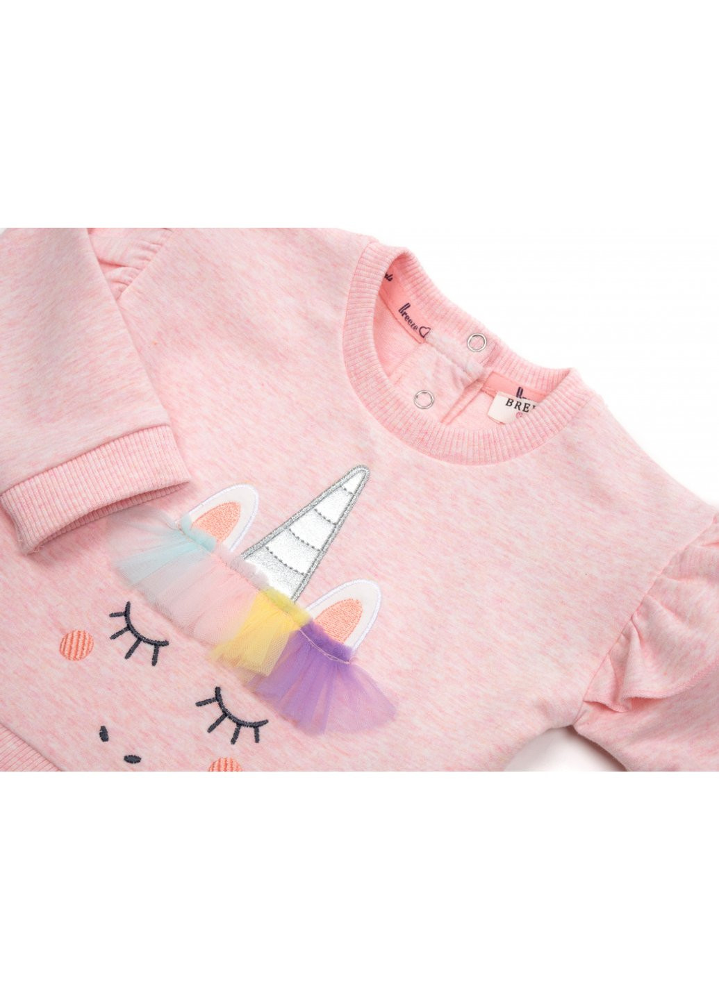 Комбинированный демисезонный набор детской одежды с единорогом (16060-80g-peach) Breeze