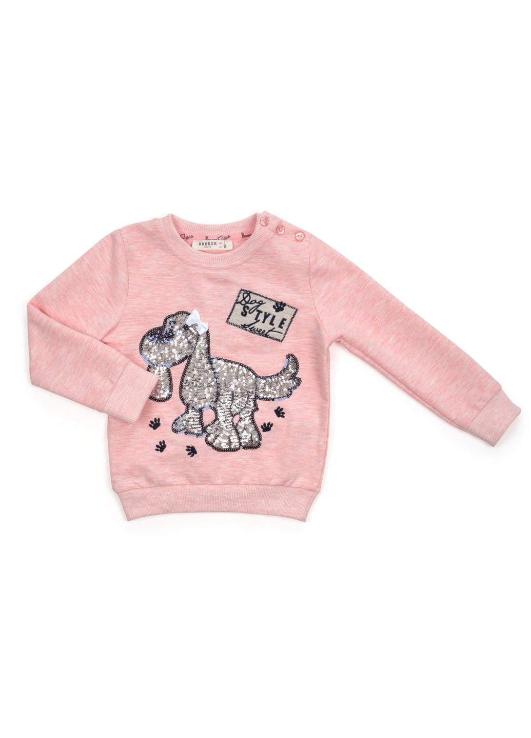 Комбінований демісезонний набір дитячого одягу із собакою (13663-80g-peach) Breeze