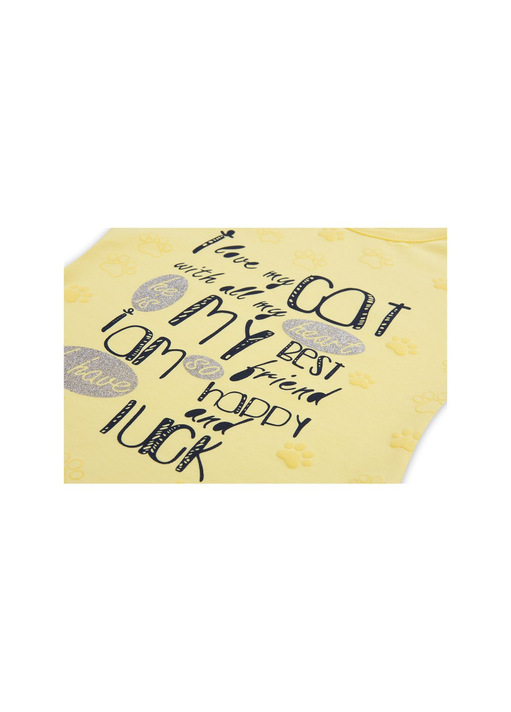 Комбінований літній набір дитячого одягу з лапками (8697-116g-yellow) Breeze