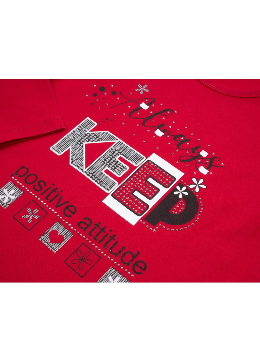 Комбинированный демисезонный набор детской одежды "always keep positive attitude" (13591-116g-red) Breeze