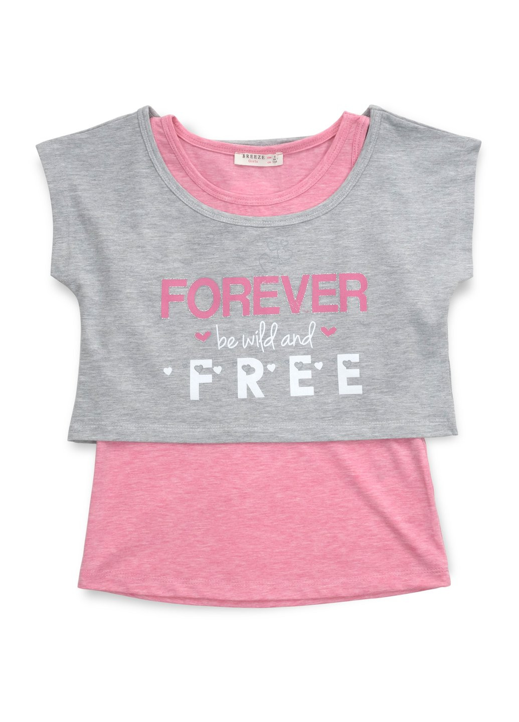 Комбінований демісезонний набір дитячого одягу "forever" (14586-164g-pink) Breeze