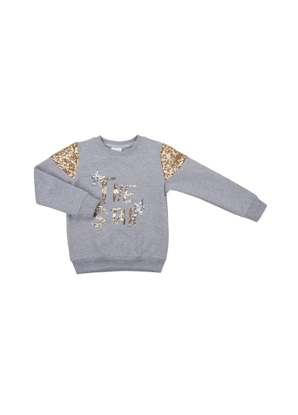 Серый демисезонный набор детской одежды "the star" с пайетками (9679-140g-gray) Breeze