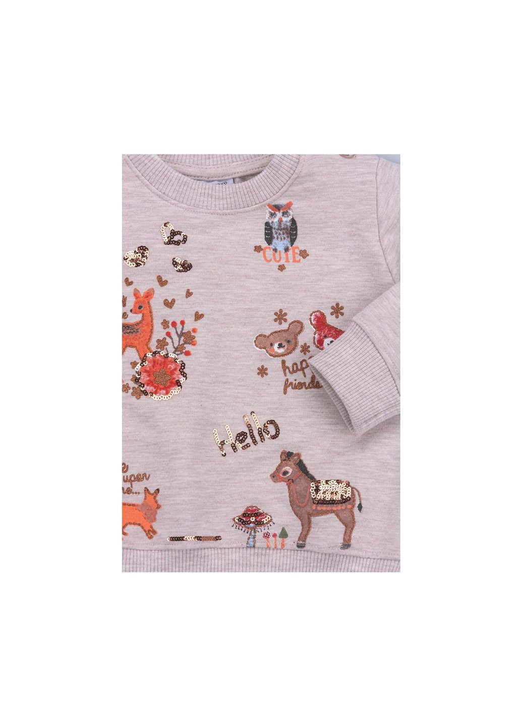 Комбинированный демисезонный набор детской одежды с лесными зверятами (9400-80g-red) Breeze