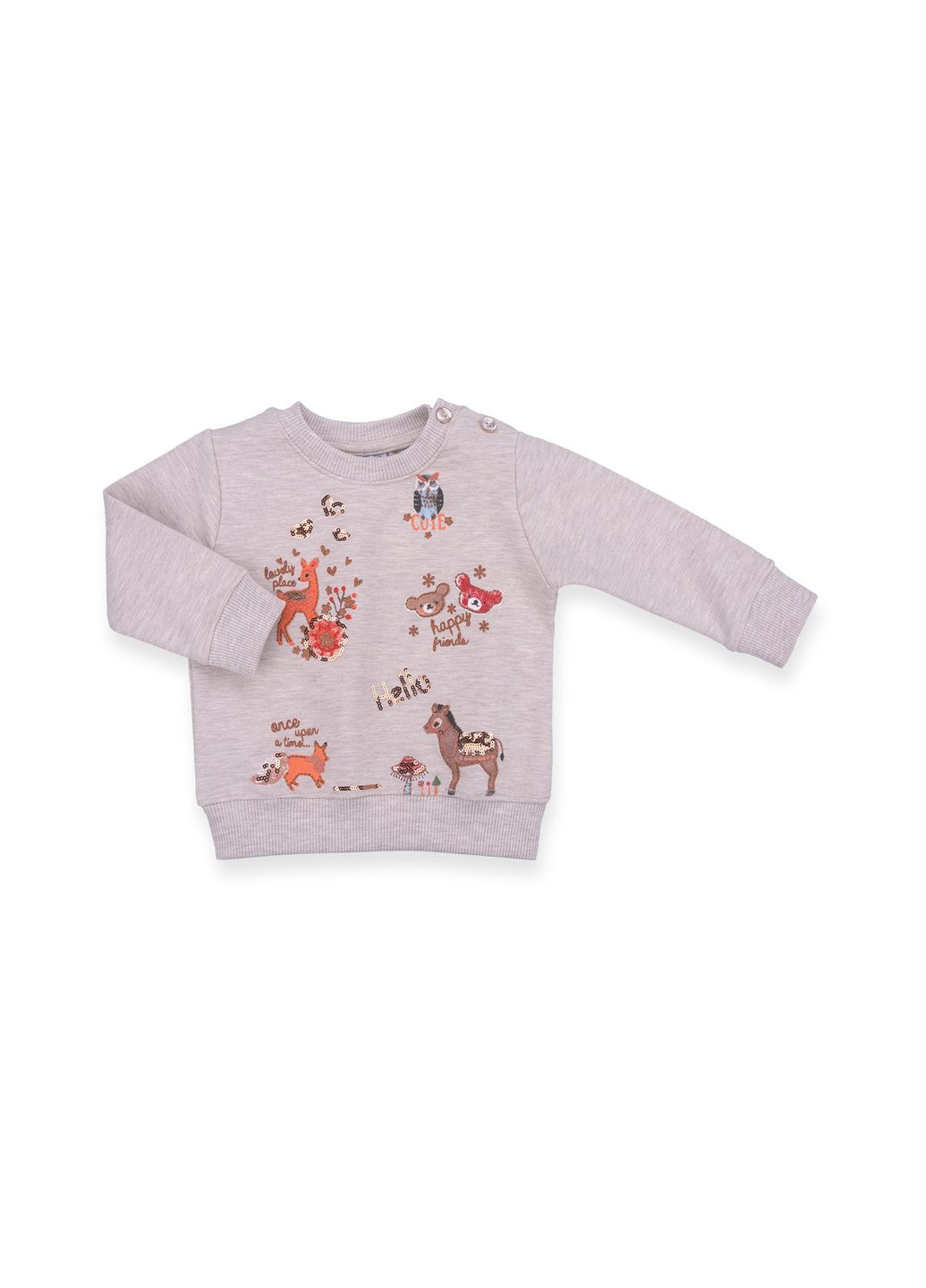 Комбинированный демисезонный набор детской одежды с лесными зверятами (9400-80g-red) Breeze