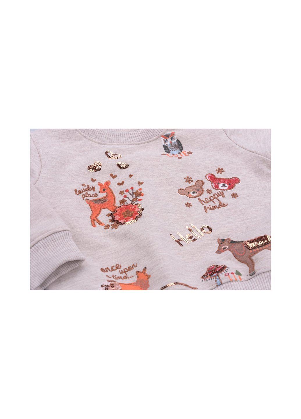 Комбинированный демисезонный набор детской одежды с лесными зверятами (9400-80g-red) Breeze