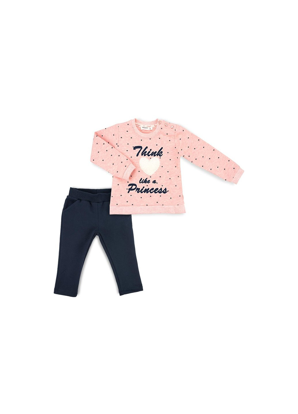 Комбінований демісезонний набір дитячого одягу "princess" (11245-80g-peach) Breeze