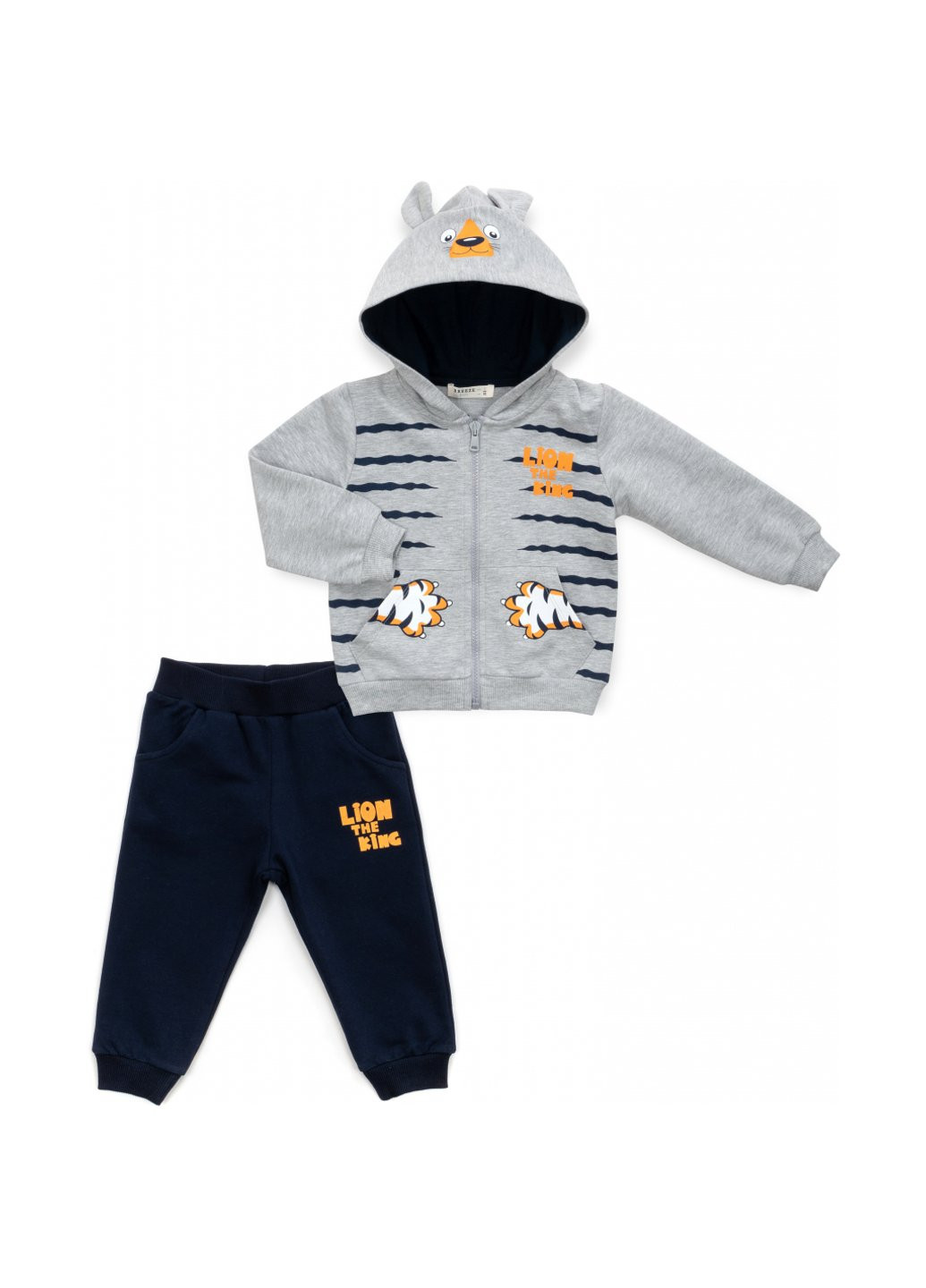 Спортивний костюм з тигриками (16109-80B-gray) Breeze (257142711)