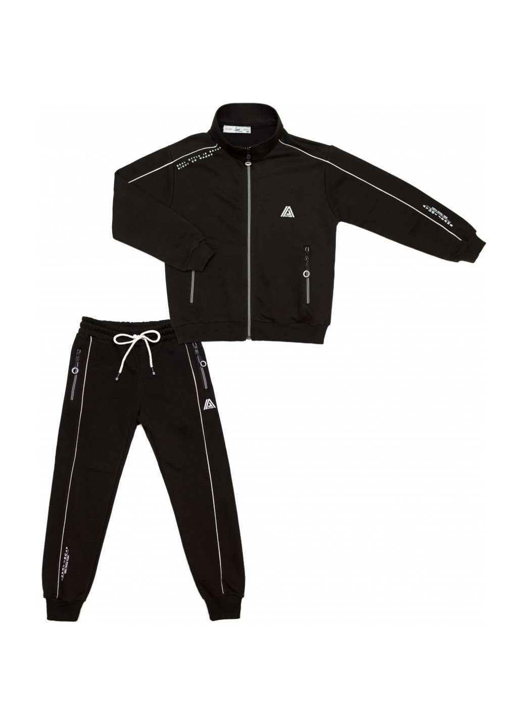 Спортивный костюм на молнии (7052-164B-black) A-yugi (257143315)