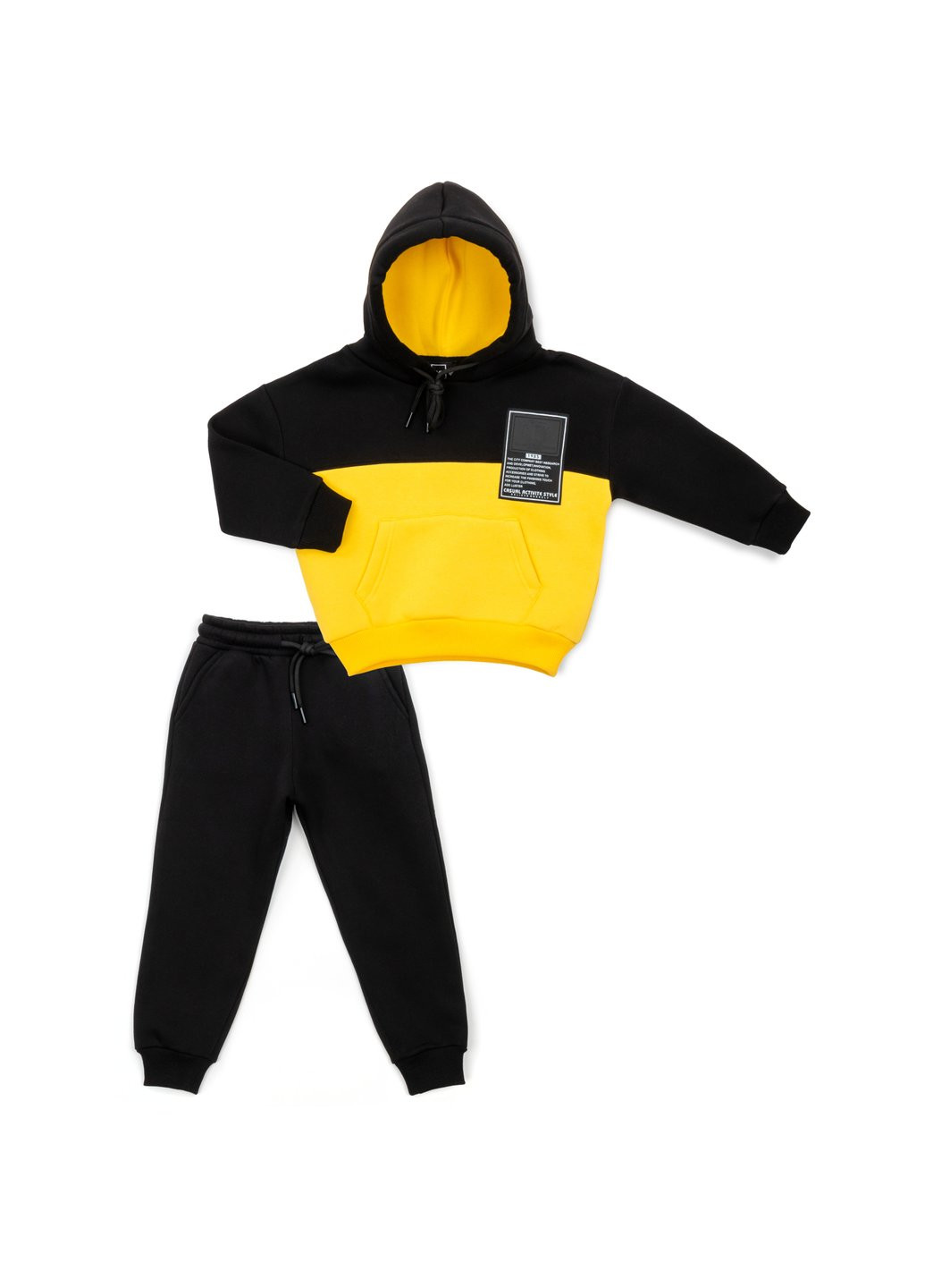 Спортивный костюм с худи на флисе (CL0215006-140-yellow) Cloise (257143404)
