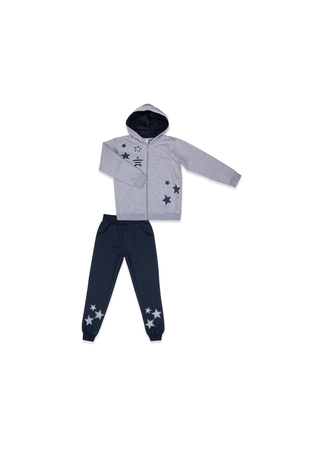 Спортивний костюм із зірками (9712-134G-gray) Breeze (257141366)