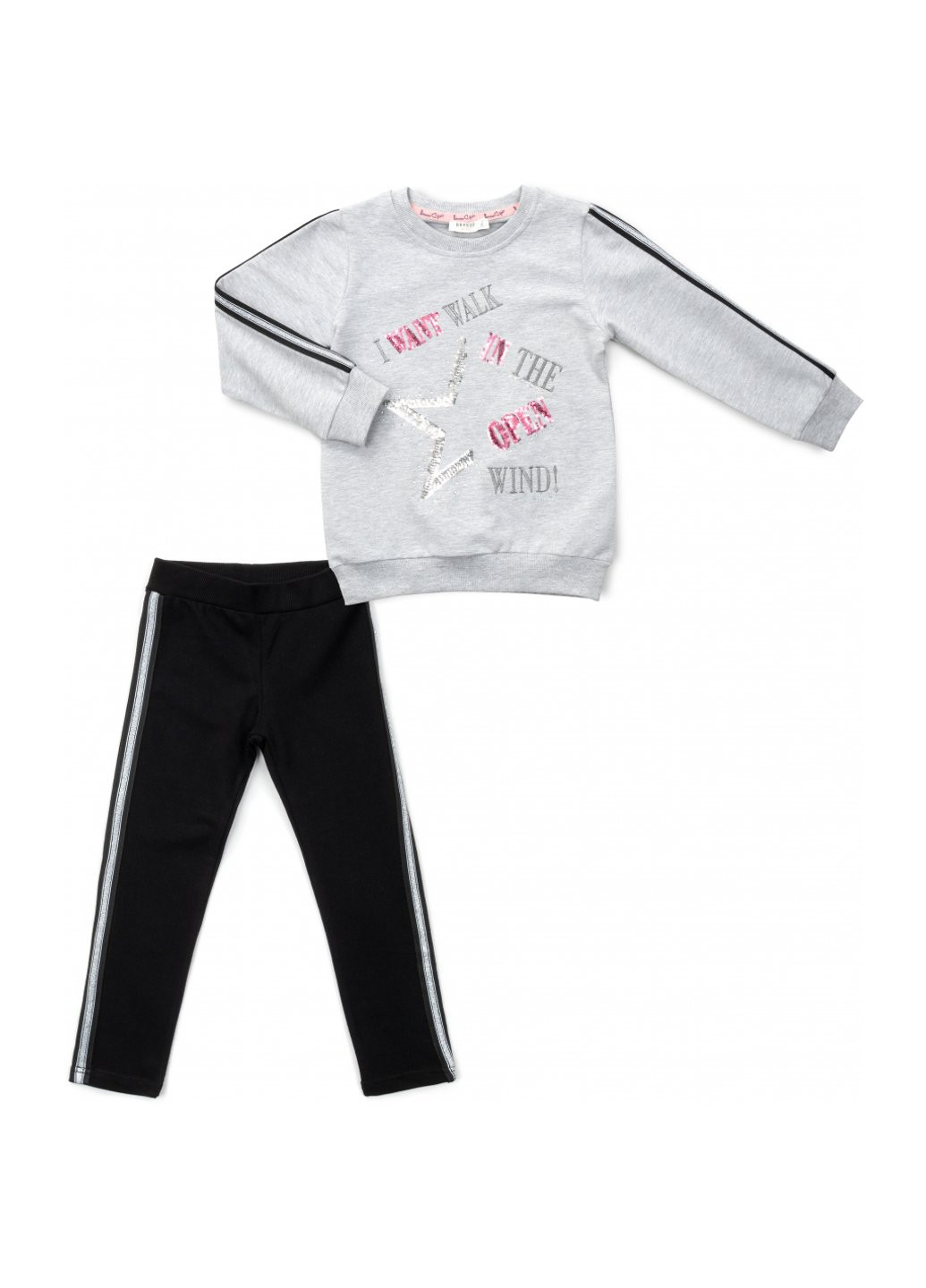 Спортивний костюм з лампасами (13666-116G-gray) Breeze (257142657)