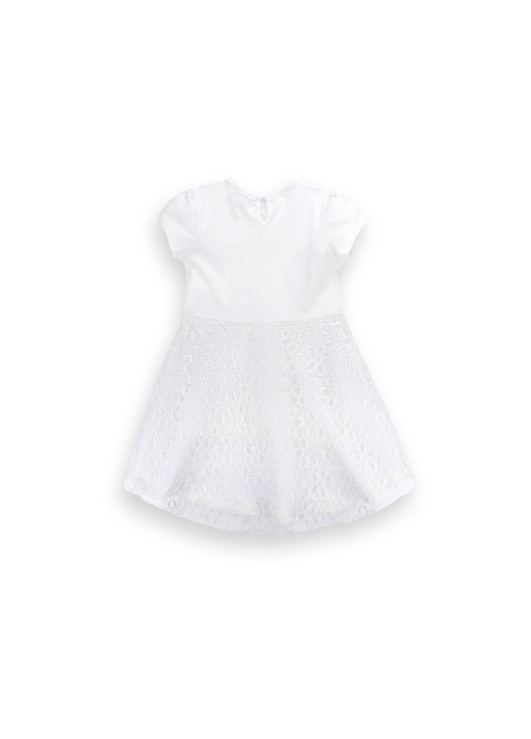 Бежевое платье с гипюровой фигурной юбкой (8302-98g-beige) Breeze (257141280)