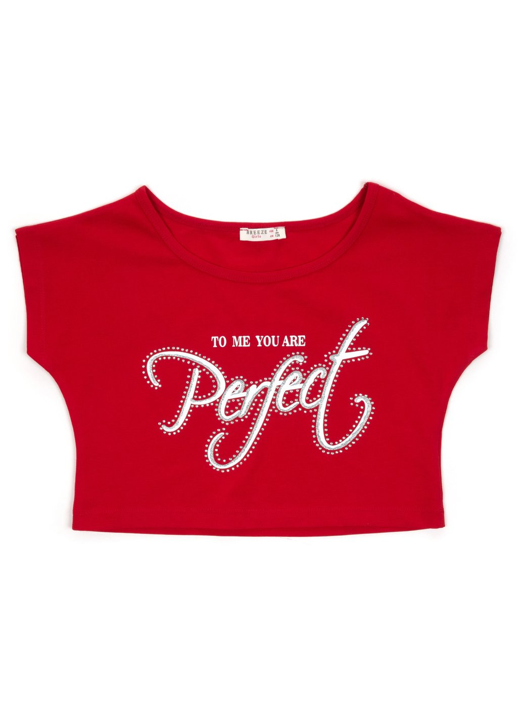 Червона сукня в смужку з топом (12358-128g-red) Breeze (257142087)